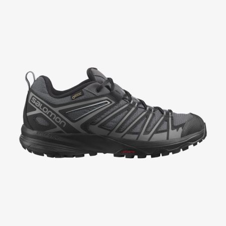 Salomon X CREST GORE-TEX Mens Hiking Shoes Black UK SFGT